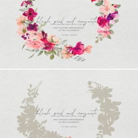 Hand Painted Watercolor Floral Wreath 1743293 Free Download
