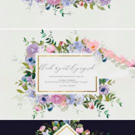 Watercolor Floral Clipart Blush Purple 1743272 Free Download