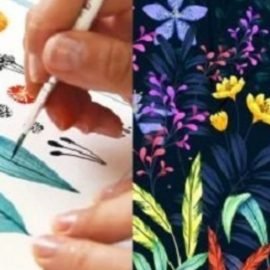 Botanical Scenes in Photoshop: Incorporating Watercolor Into Digital Design