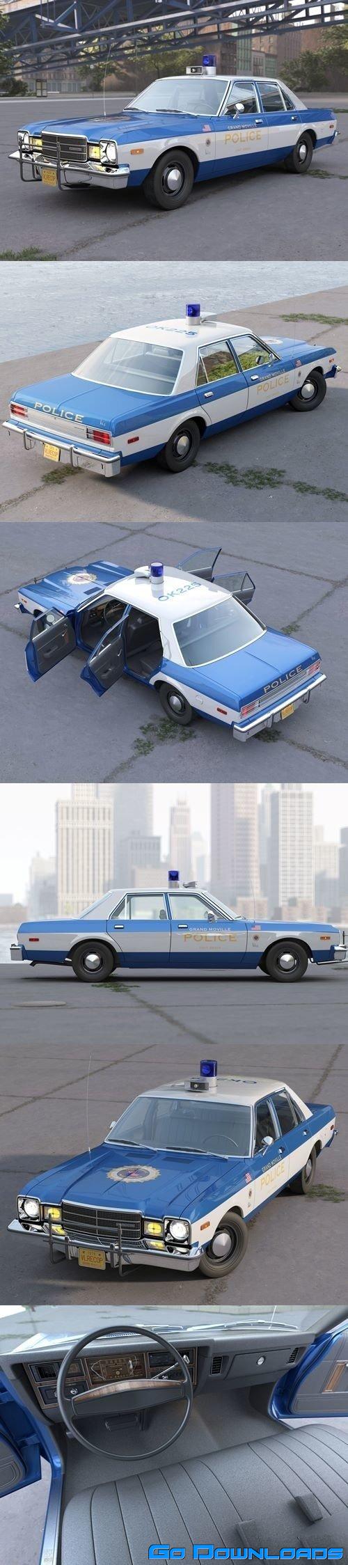 AMC Matador Police 1972 3D Model Free Download