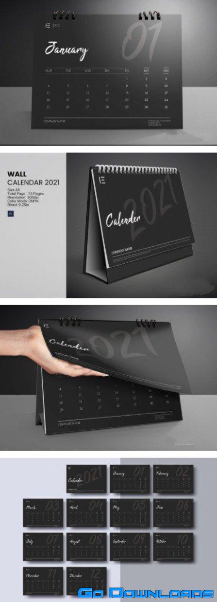 CreativeMarket  Desk Calendar 2021 5616920