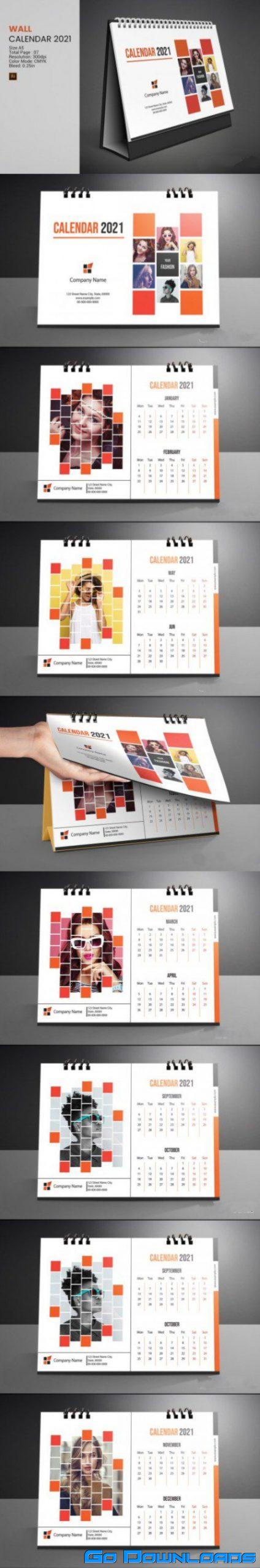 CreativeMarket  Desk Calendar 2021 5616946