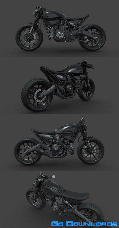 Ducati Scrambler by ZeusCustom 3D Model Free Download