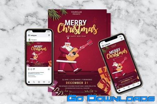 Merry Christmas Flyer & Instagram Post Design