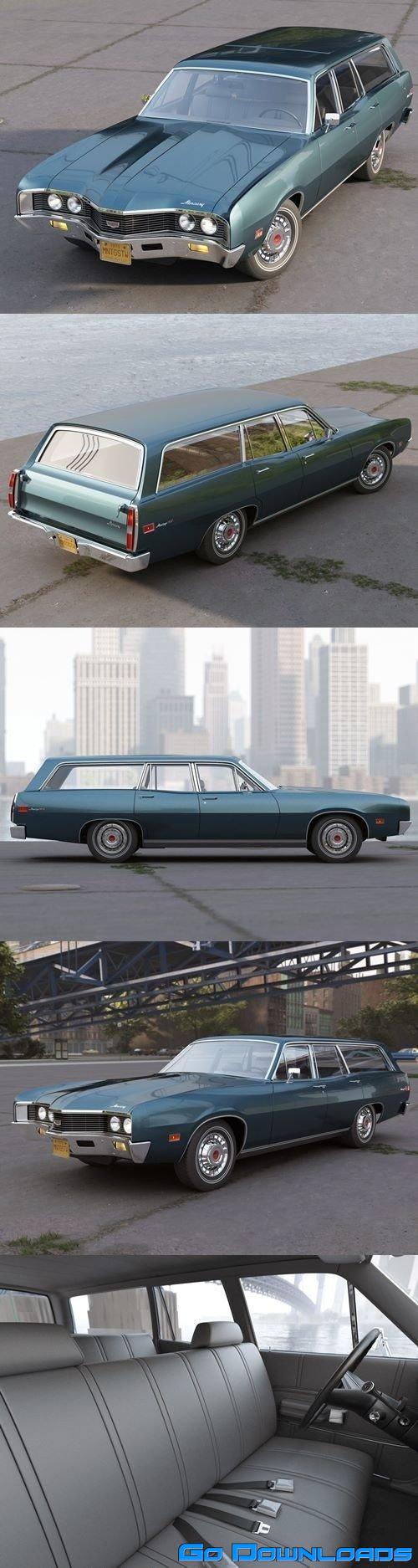 Montego MX Wagon 1970 3D Model Free Download