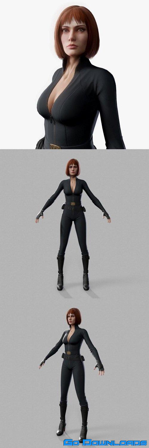 Spy Girl 3D model Free Download
