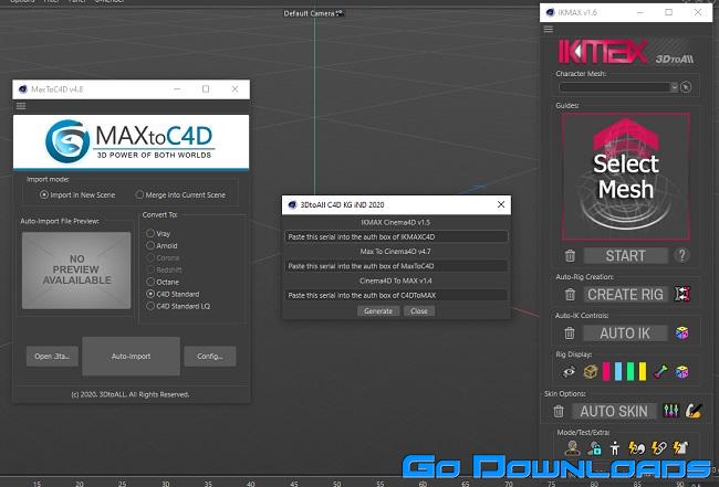 3DToAll Plugins For Cinema4D – MaxToC4D IKMAX Cinema4D C4DToMax Free Download