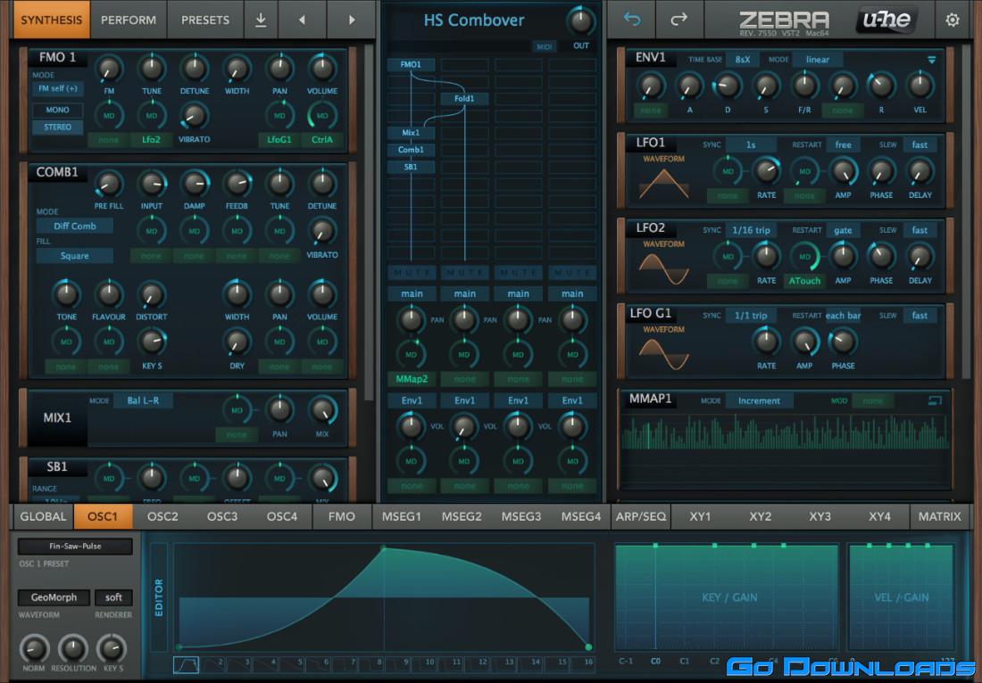 u-he zebra2 v2.9 Free Download (WIN+MAC)