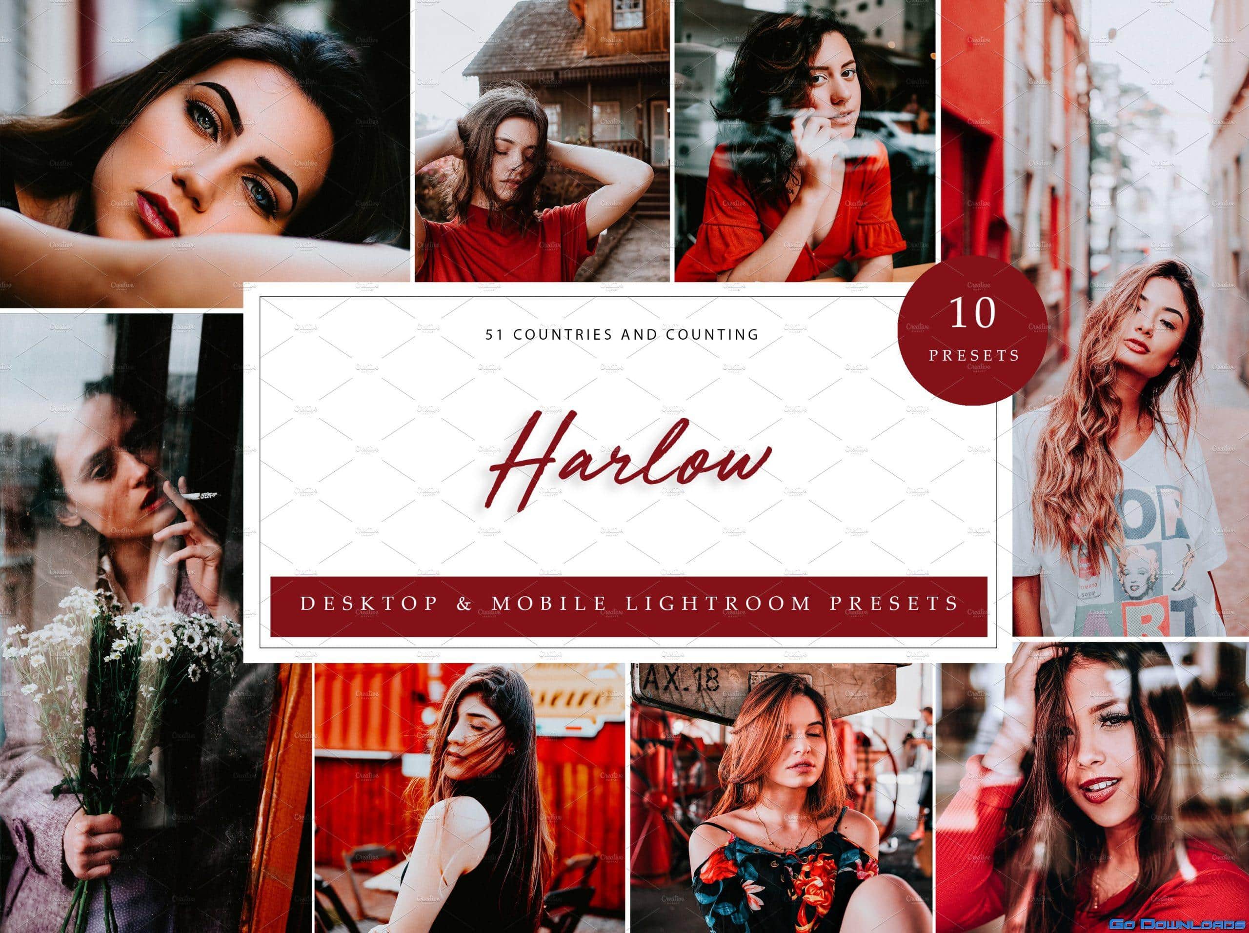 CreativeMarket 10 x Lightroom Presets Harlow 5962562 Free Download