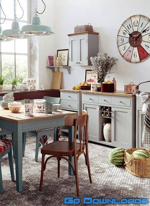 Kitchen Interior Scene by Eugene Tchaikovsky Free Download