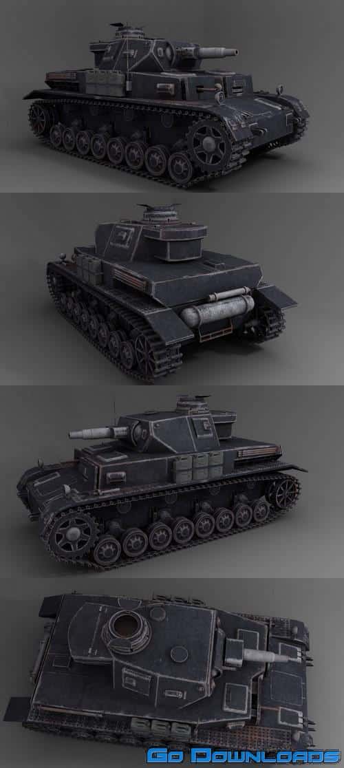 WW2 German Panzer IV asuf tank Free Download