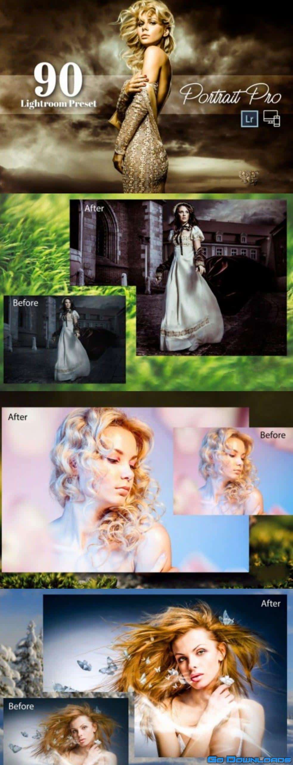 CreativeMarket 90 Portrait Pro Lightroom Preset 6072982 Free Download