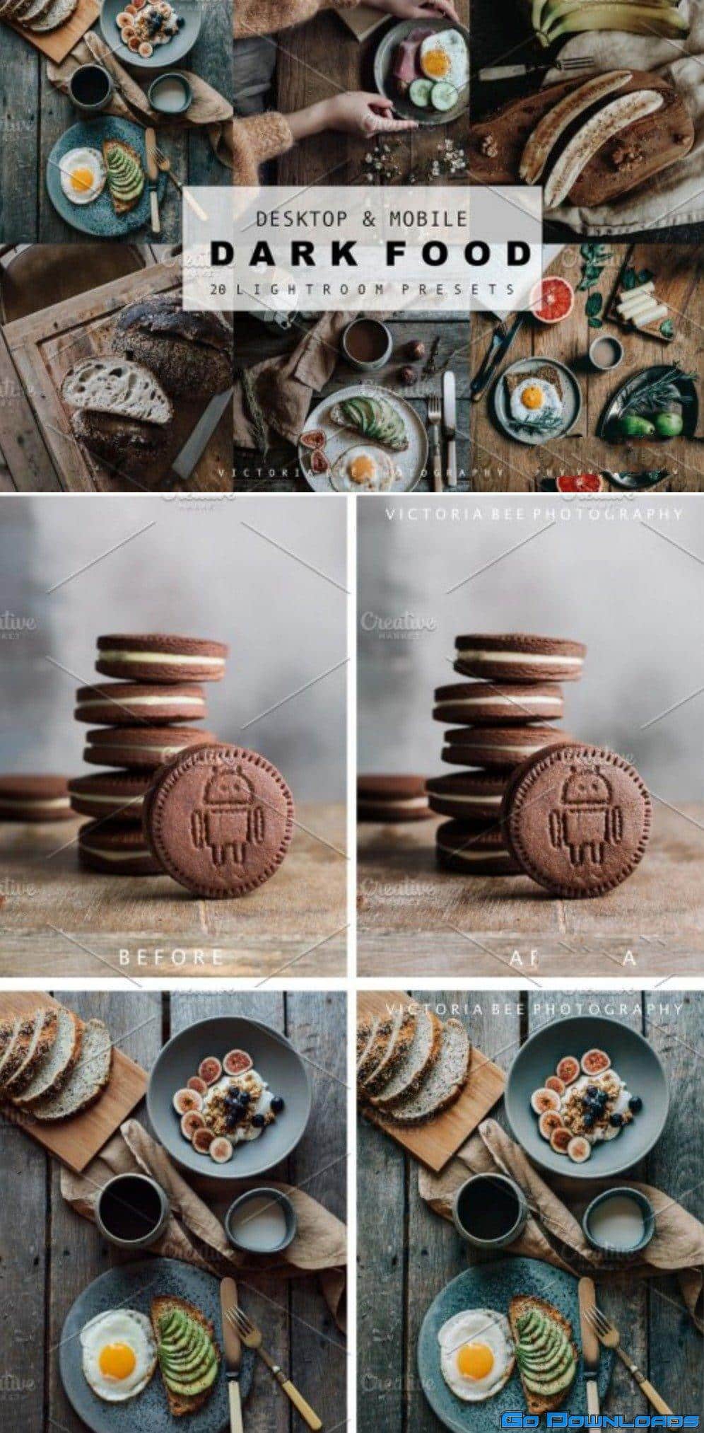 CreativeMarket DARK FOOD LIGHTROOM PRESETS 6103752 Free Download