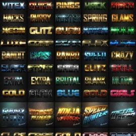 100 Fantastic 3D Text Effects Free Download