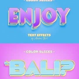 GraphicRiver Color Slice Text Effects 27064606 Free Download