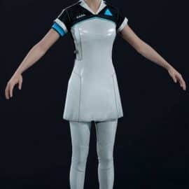 Girl in Uniform 3d model Free Download