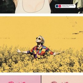 Abstract Grain Oil Painting Photoshop Action Free Download