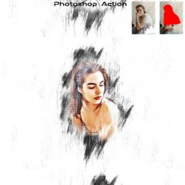 CreativeMarket Portrait Line Sketch PS Action 7228901 Free Download