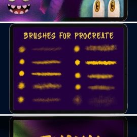 Dans Monster furry Brush Procreate Free Download