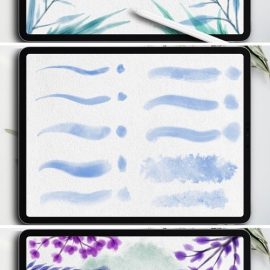 Dans Watercolor Texture Brush Procreate Free Download