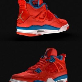 Air Jordan Retro 4 SE RED 3D Model Free Download