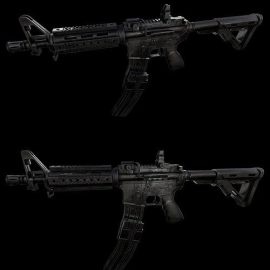 M4 Custom Low-poly 3D model Free Download