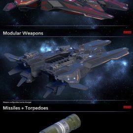 Scifi Frigate Sunfire 3D Model Free Download