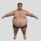 Realistic Fat Man Naked character Free Download