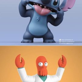 Stitch and Zoidberg – 3D Print Free Download