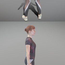 Athletic woman in tracksuit in A-pose 380 Free Download