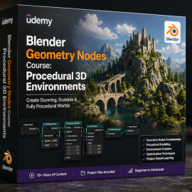 Udemy – Blender Geometry Nodes Course: Procedural 3D Environments