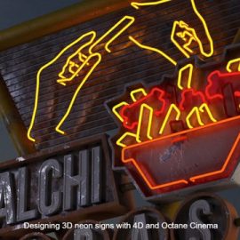 Domestika – Designing 3D neon signs with 4D and Octane Cinema